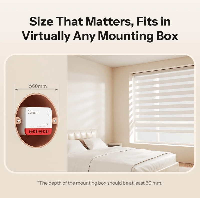 SONOFF MINI ZBRBS Zigbee Smart Roller Shutter Switch for Automated Curtains