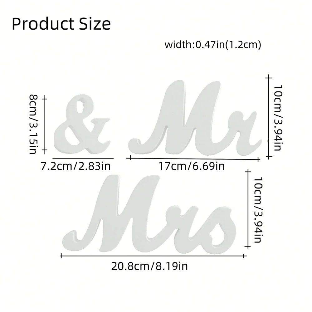 Wooden Mr and Mrs Wedding Sign Set