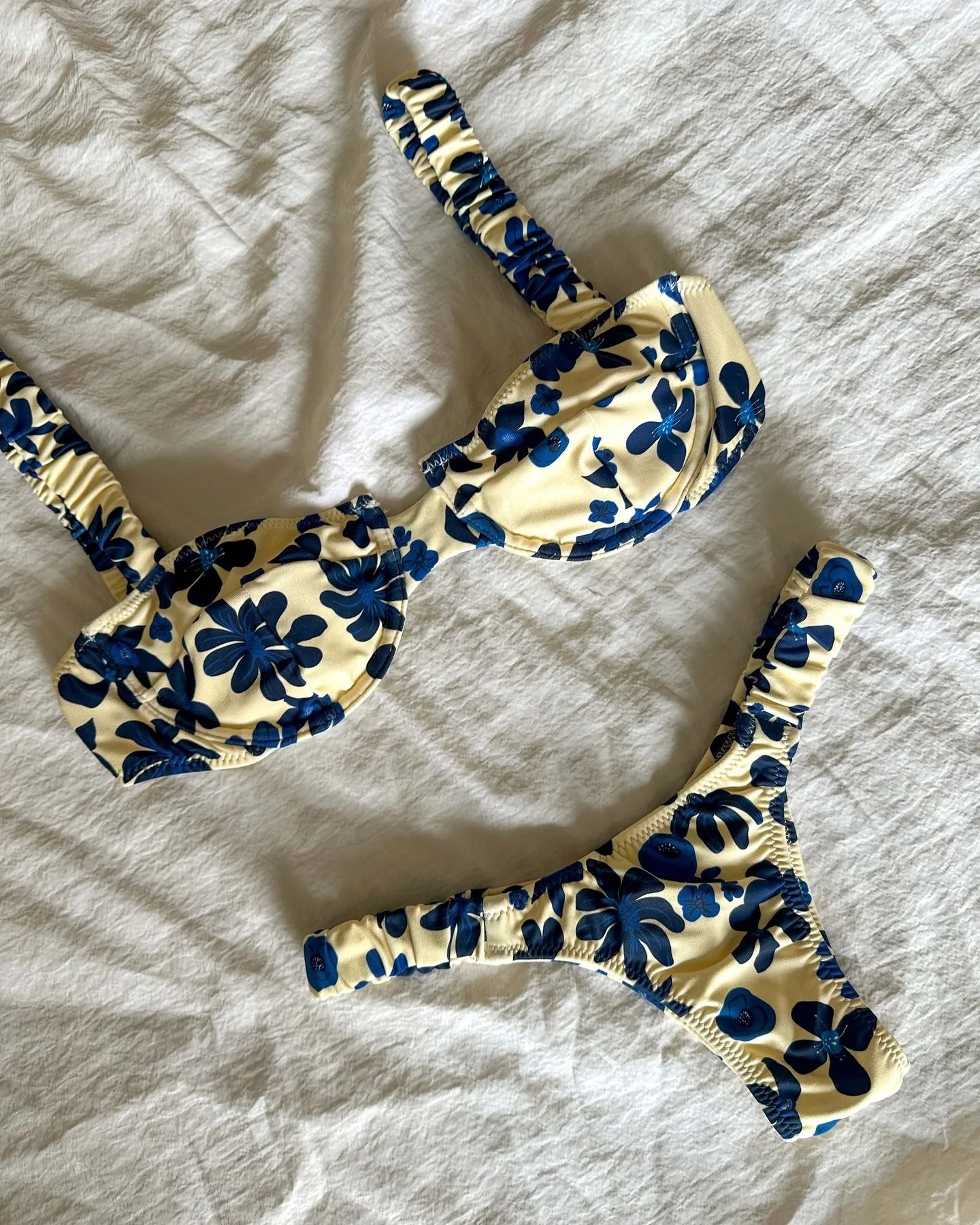 High-Waist Printed Bikini Set – Push-Up Sculpting Luxury Swimwear
