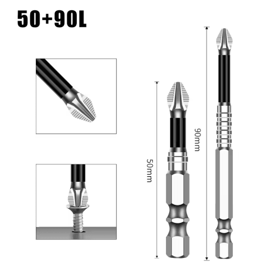K5 S2 Magnetic Cross Head Screwdriver Bit Non Slip High Hardness Drill Bit 5A