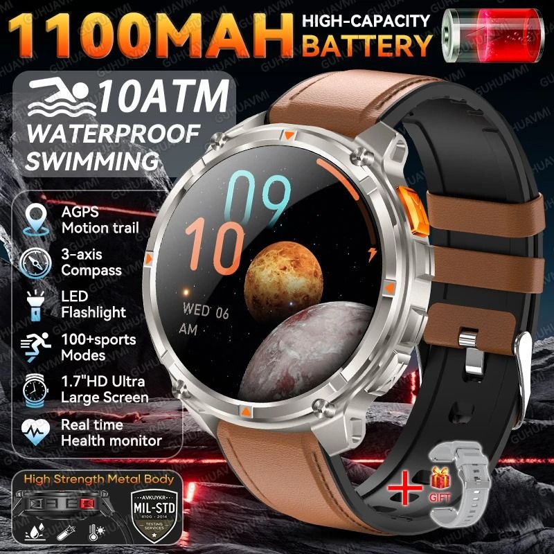 T-Rex 3 Pro Military Smart Watch with Dual-Band GPS 10ATM Waterproof and Long Battery