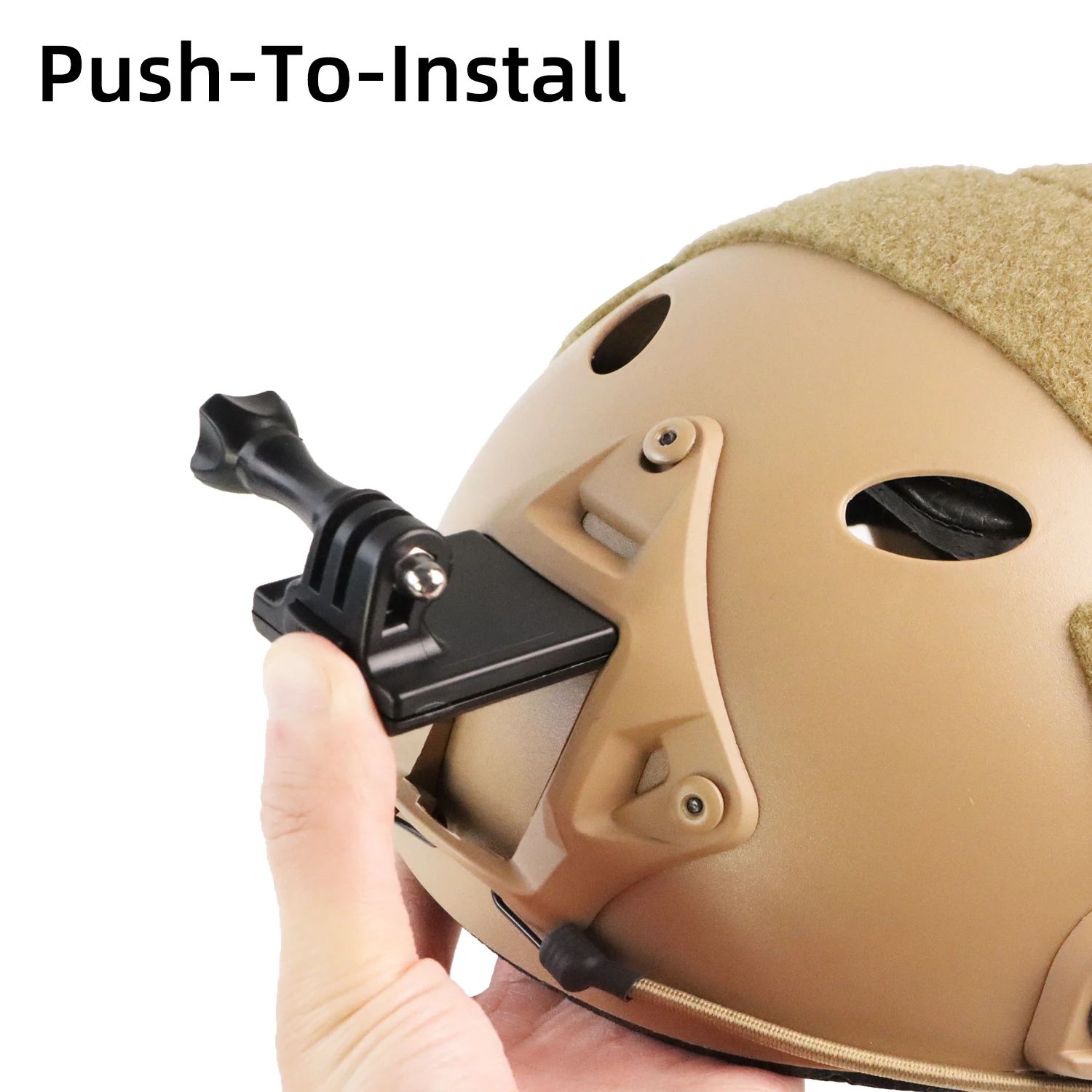 BOOIU Tactical NVG GoPro Helmet Mount for FAST/MICH Helmets – Stable Action Camera Bracket for POV Recording