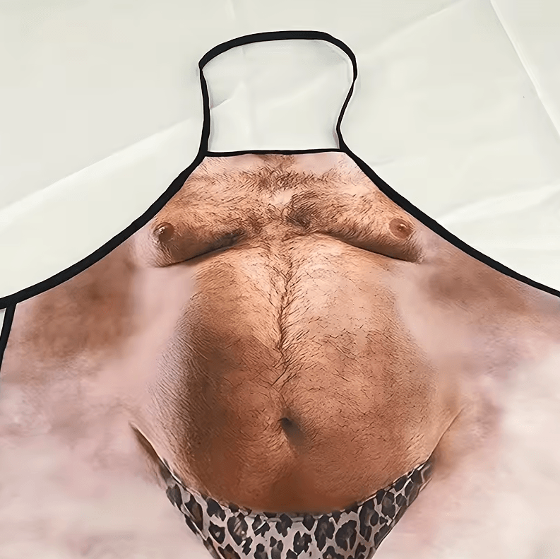 Beer Belly Printed Mens Kitchen Apron – Polyester Woven Funny BBQ Party Apron