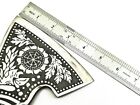 Handmade Rare Art Carbon Steel Blade Viking Throwing Axe - Carved Ashwood Handle