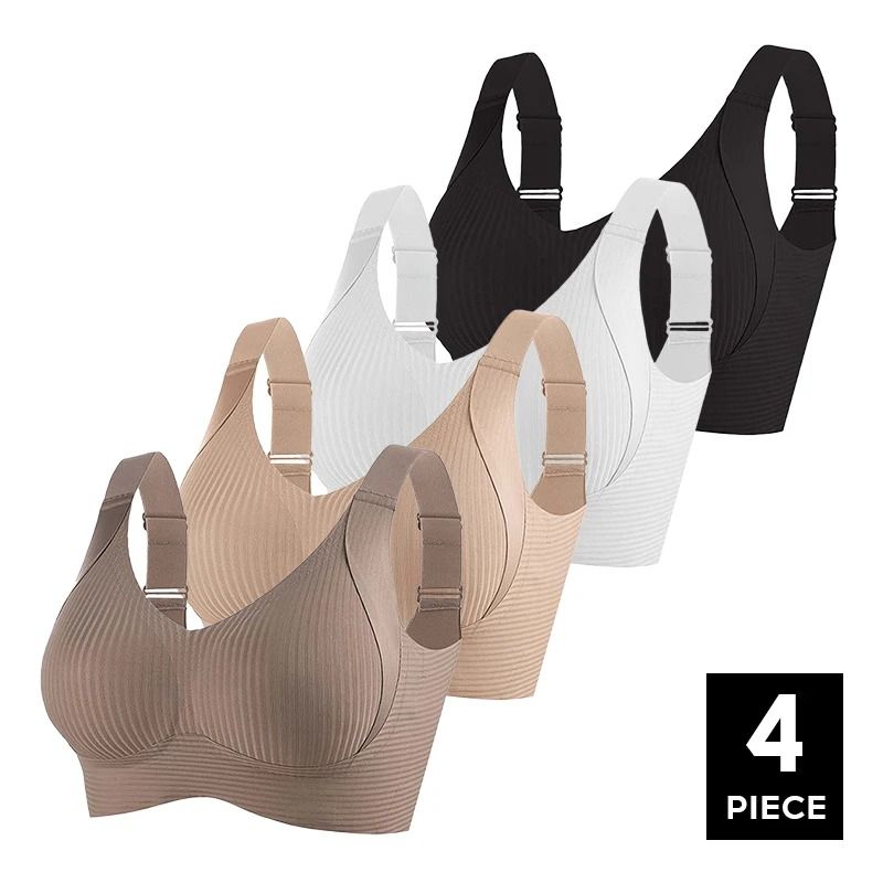 Wireless Seamless Push Up Bralette Set for Women Large Size