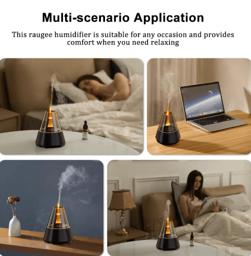 MistGlow USB Mini Air Humidifier and Aroma Essential Oil Diffuser with Night Light