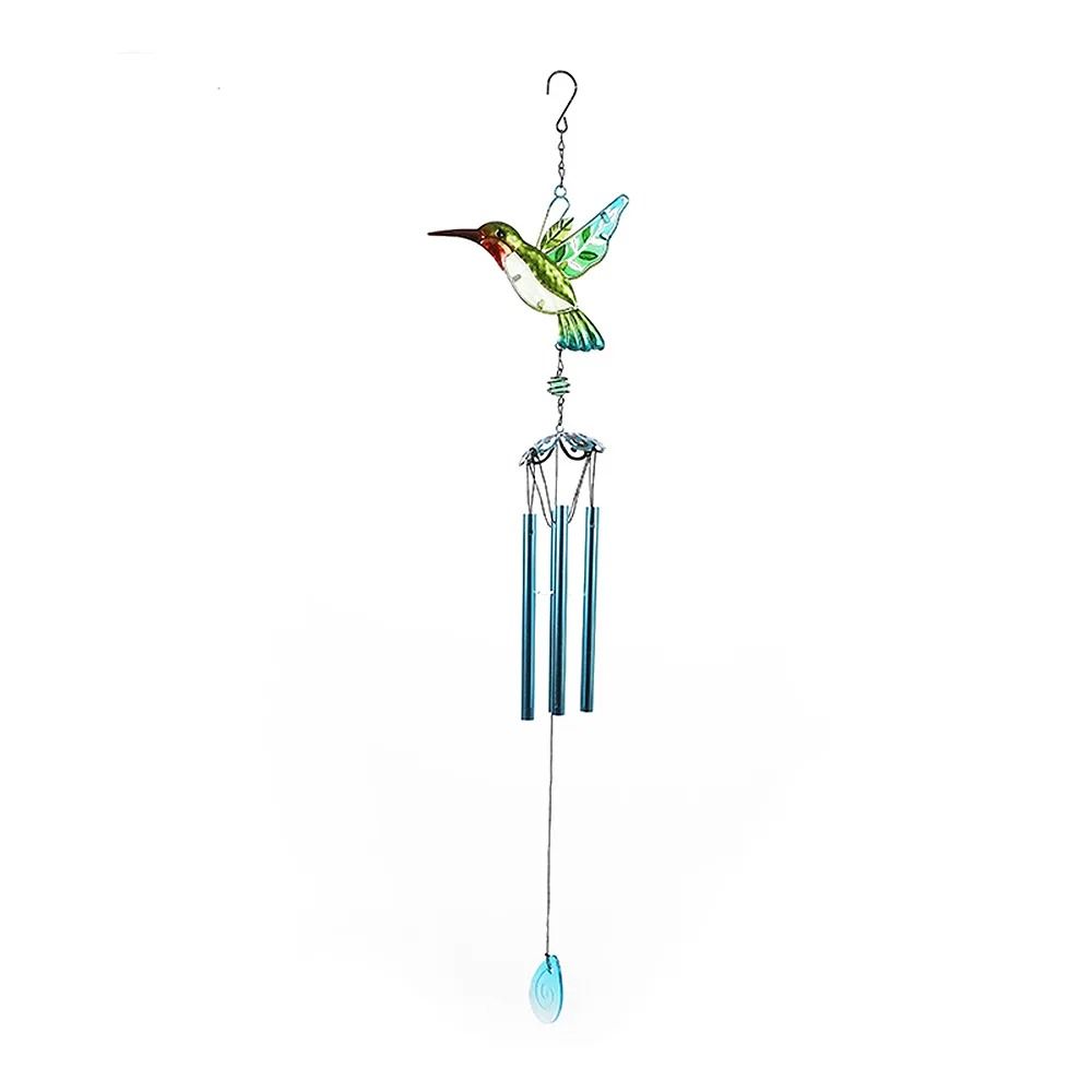 Artisanal Architectural Hummingbird and Dragonfly Wind Chime