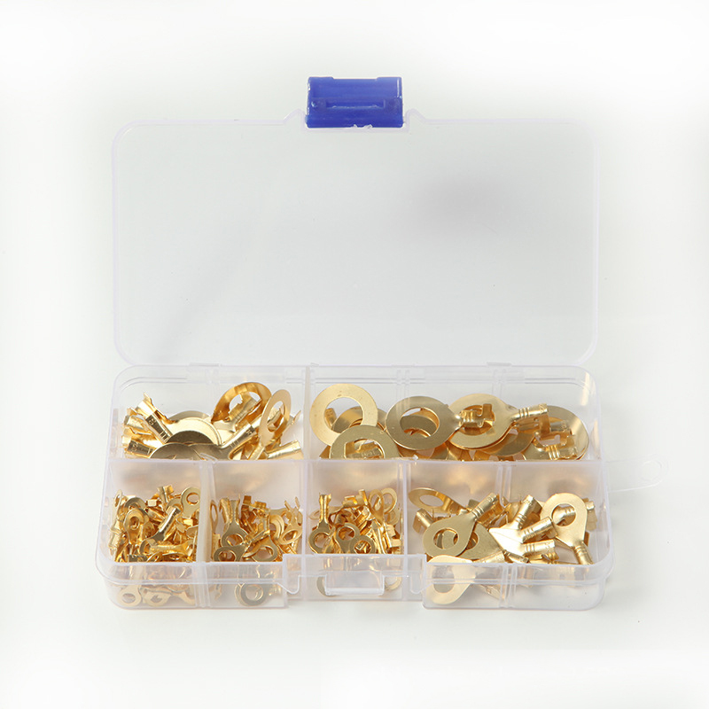 Copper Tab Wiring Nose Combination Set O Type Round Terminal Block, Cold Pressed Copper Lugs