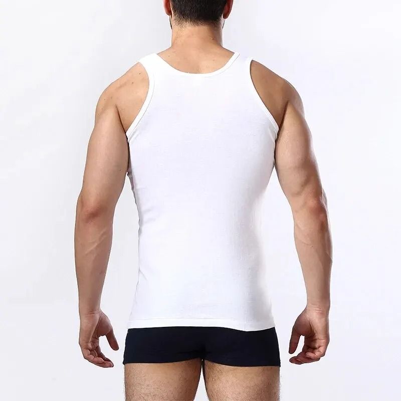 Mens Cotton Sleeveless Fitness Vest for Everyday Comfort