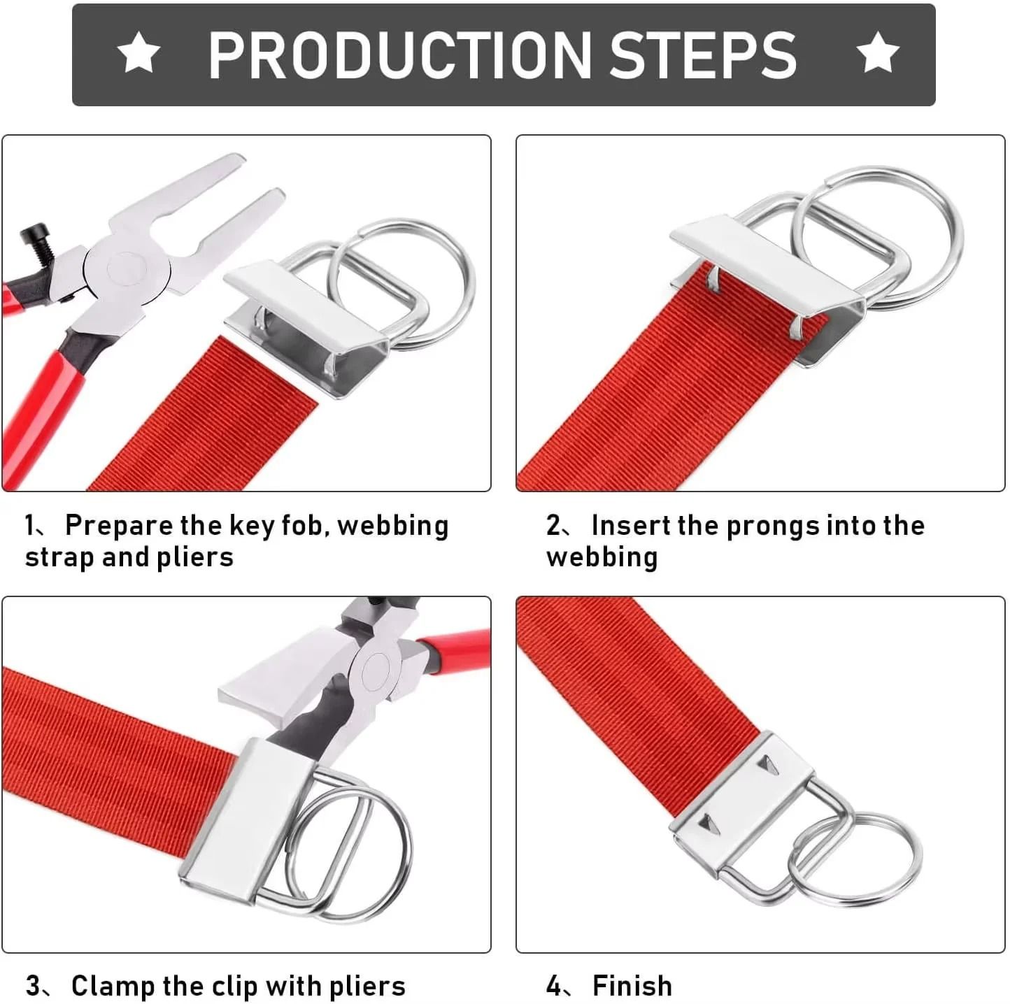 Professional Keychain Tail Clip Hardware Set