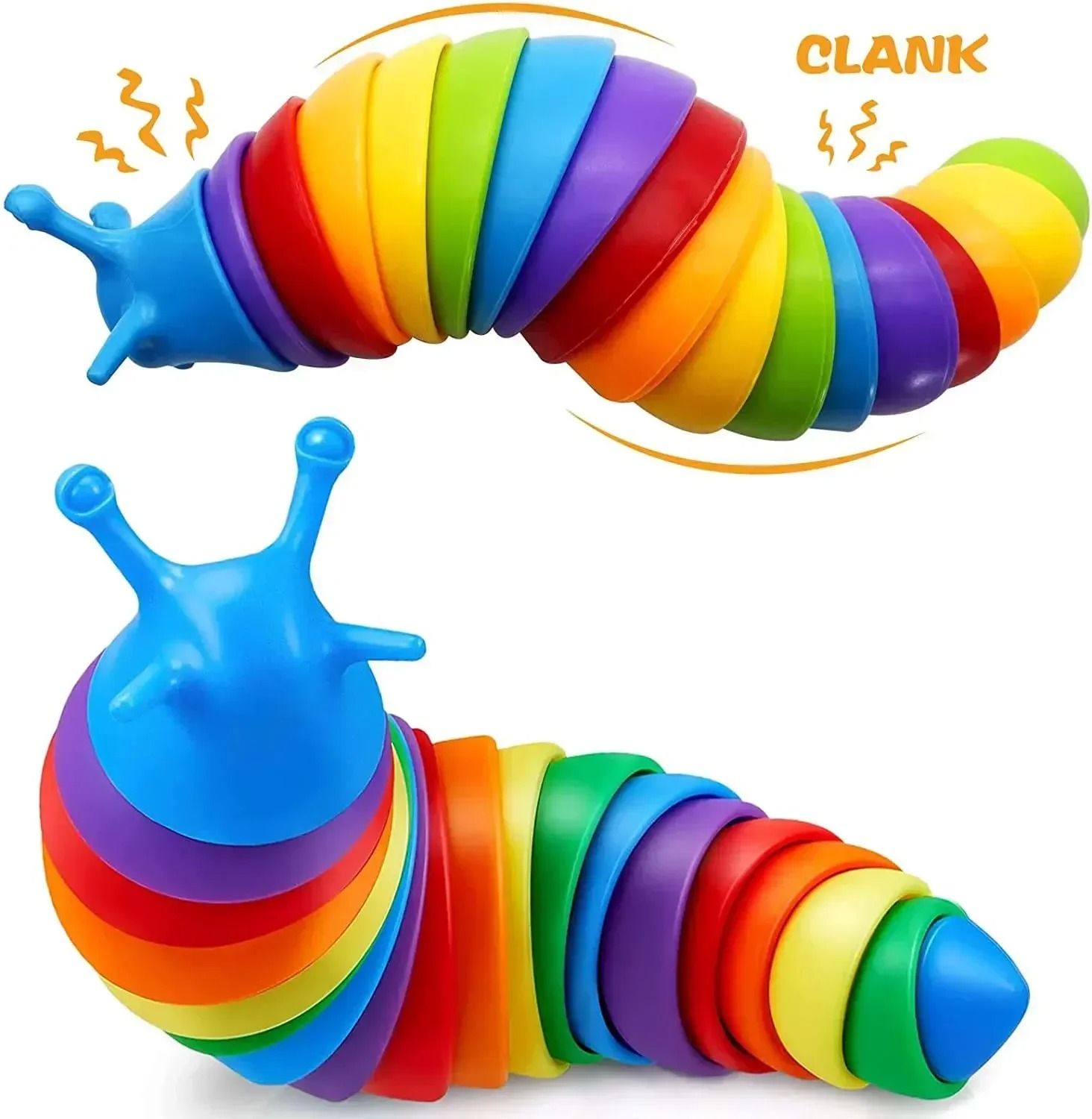 Fidget Slug Toy 3D Colorful 18cm Sensory Decompression Caterpillar