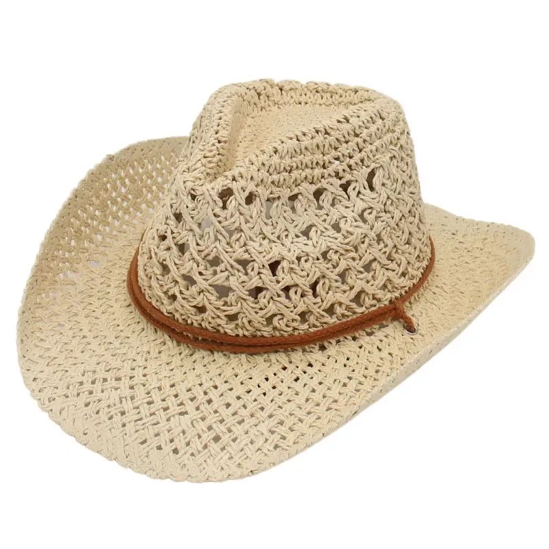 Women Straw Western Cowboy Sun Hat