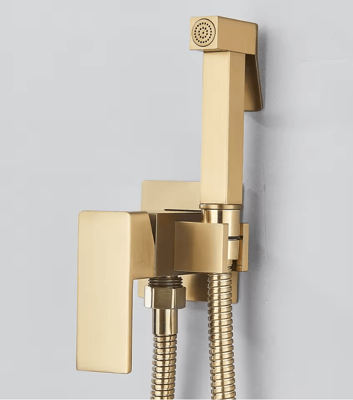 Matte Black Bidet Faucet Solid Brass Hot and Cold Water Mixer Tap