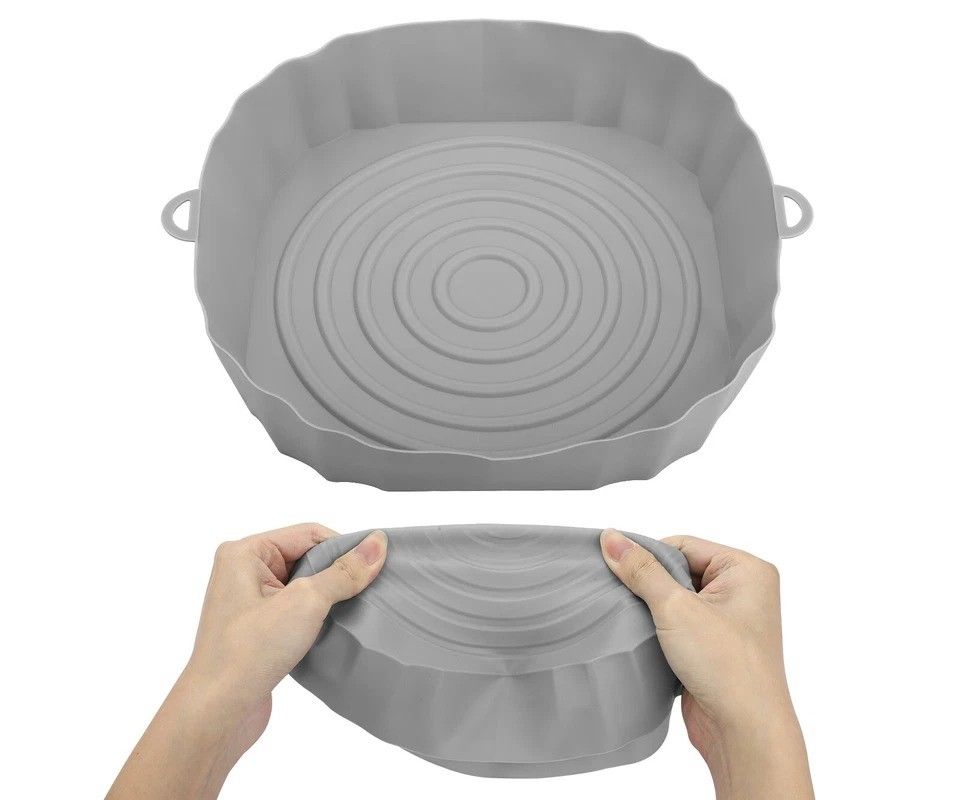 Reusable Non-Stick Air Fryer Silicone Basket Liners, Baking Tray Mats, Heat-Resistant & Durable for Easy Cleaning