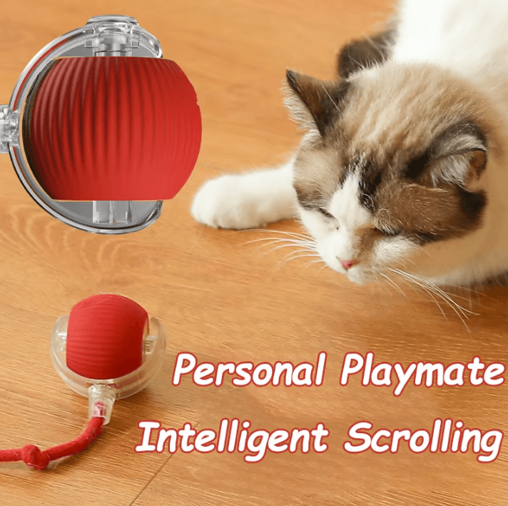 Interactive Rechargeable Rolling Ball Pet Toy – Smart Automatic Cat & Dog Imitation Mouse Toy