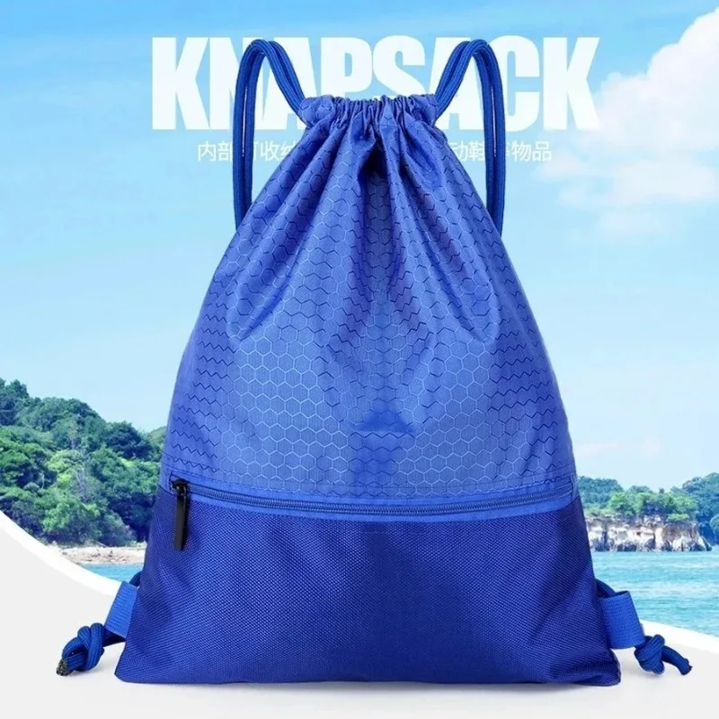 Fitness Men's Bag Large Capacity Zipper Backpack for Outdoor Hiking Sports Storage Bag Basketball Football Gym