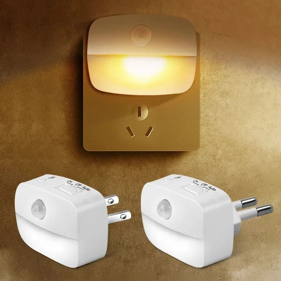 LED Motion Sensor Plug In Night Light for Bedroom and Hallway