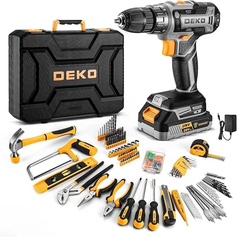 20V Cordless Drill & Home Tool Kit – Comprehensive Household Repair Set