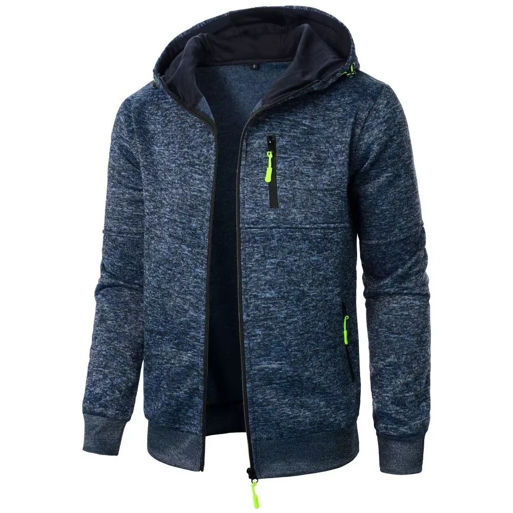 Mens Slim Fit Hoodie Jacket, Hooded Sweatshirt for Men Streetwear Sportswear