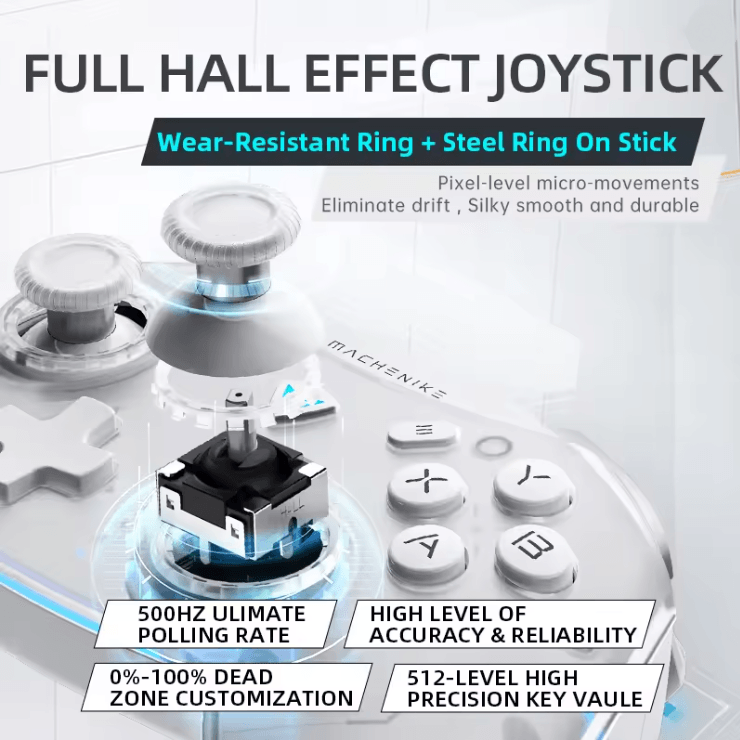 Machenike G5 Pro Wireless Gaming Controller with Hall Trigger and Joystick