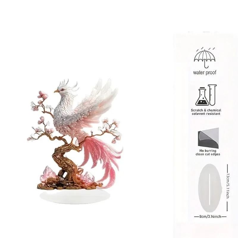 Mystical Crystal Phoenix Rising Desktop Sculpture