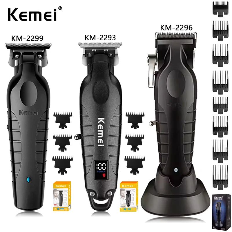Kemei ProCordless Hair Clippers & Trimmer Grooming Kit – Complete Cordless Hair Trimmer Set for Men, Precision Cutting