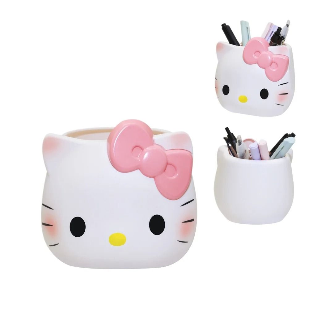 Hello Kitty Cute Desk Pen Holder Organizer for Stationery and Makeup Storage