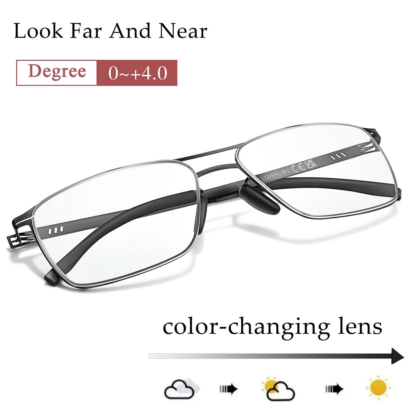 Photochromic Anti Blue Light Reading Glasses