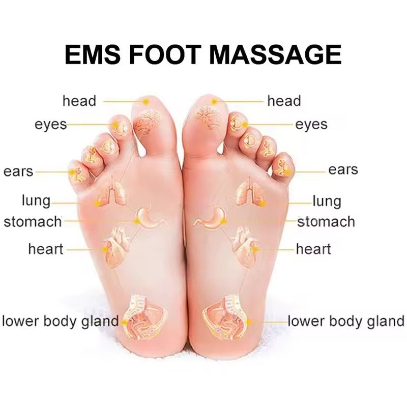 Smart EMS Foot Massager Pad with USB Rechargeable Pulse Therapy