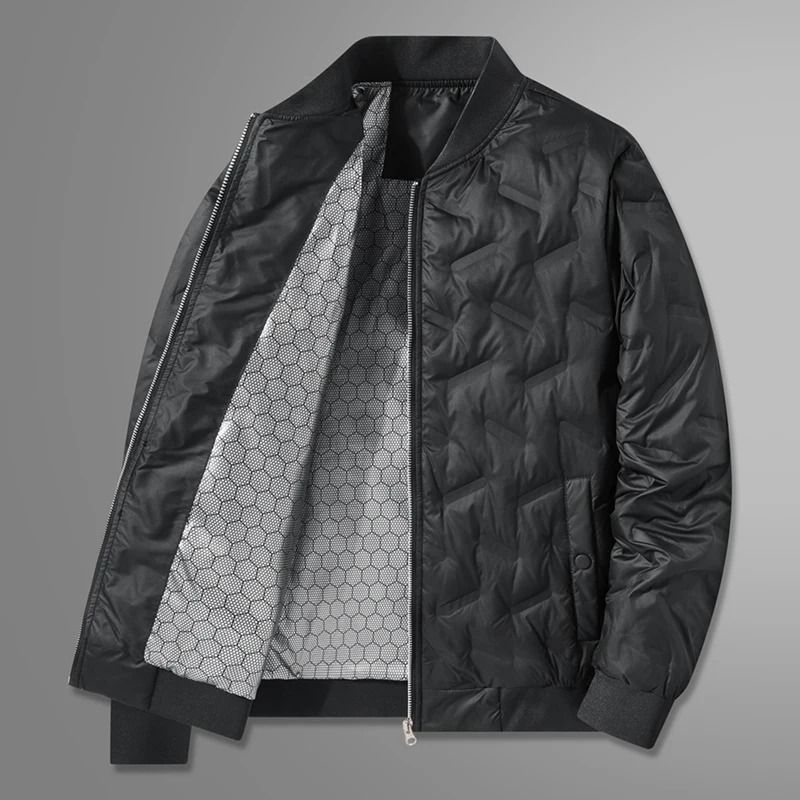 Mens Business Casual White Duck Down Puffer Jacket