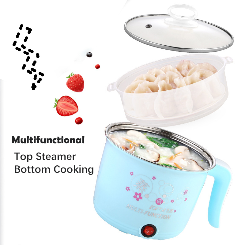 Mini Multifunction Electric Cooker Compact Hot Pot, Rice Cooker & Pan for Home Cooking