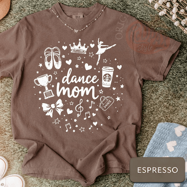 Dance Mom Shirt Ballet Slippers Graphic Dance Mom Life Tee Competition Gift