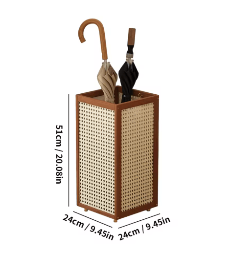 Bamboo Freestanding Umbrella Stand Cane Holder and Decorative Entryway Rack
