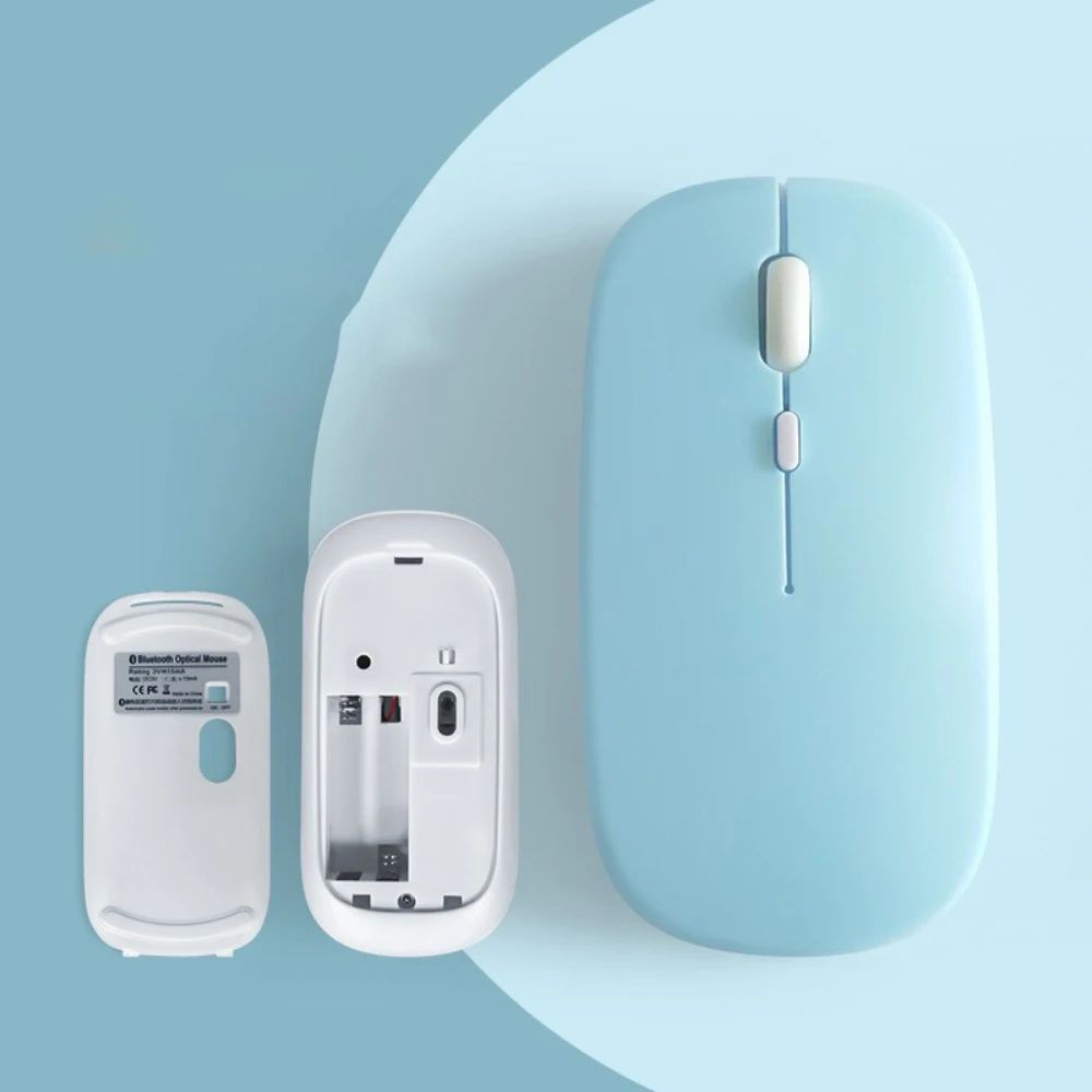 Ultra-Slim Silent Bluetooth Wireless Mouse for Laptop, iPad & Tablet