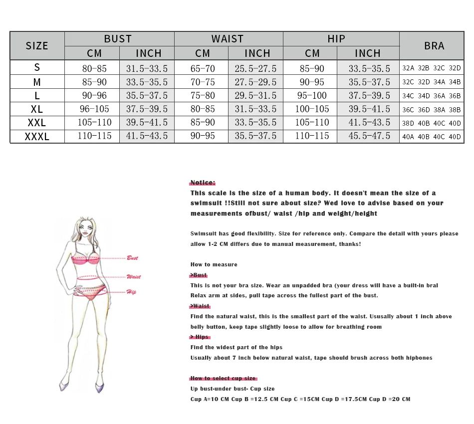 Bandeau Push-Up Bikini Set Womens Brazilian Swimwear 2024
