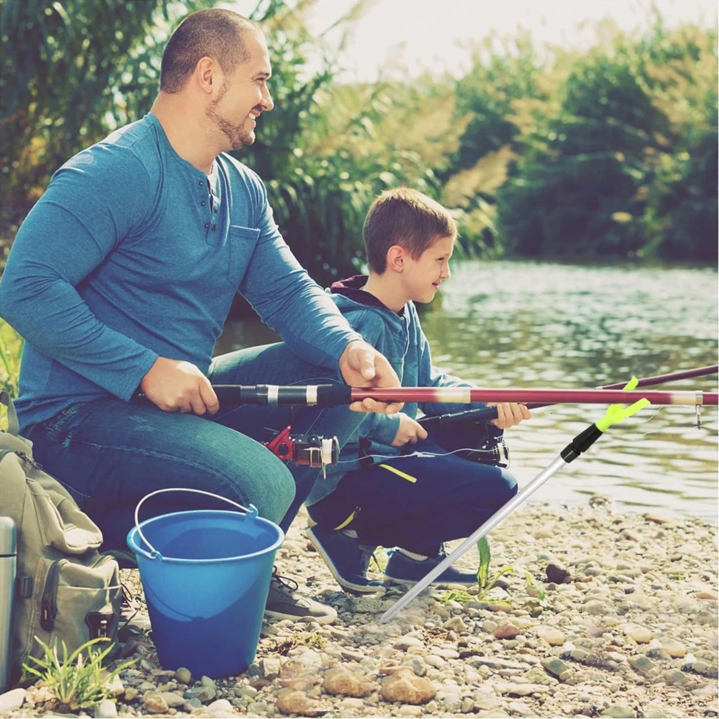 Retractable Fishing Rod Holder Stand