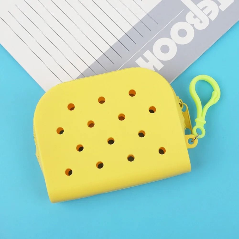 Soft Silicone Mini Hole Wallet – Breathable Zipper Coin Purse & Card Holder