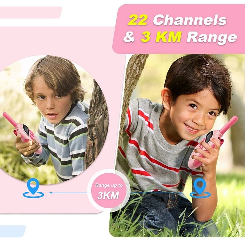 Rechargeable Kids Walkie Talkies Long Range 2 Way Radio Set