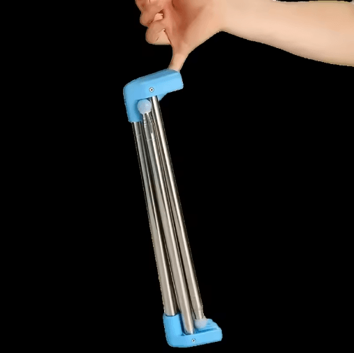 Portable Foldable Clothes Hanger Rack Extendable Metal Drying Rack for Home Travel and Camping
