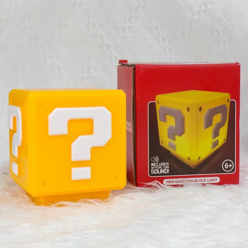 HOMEFISH LED Question Mark Night Light USB Rechargeable Kids Bedside Lamp with Music Decorative Anime Room Light
