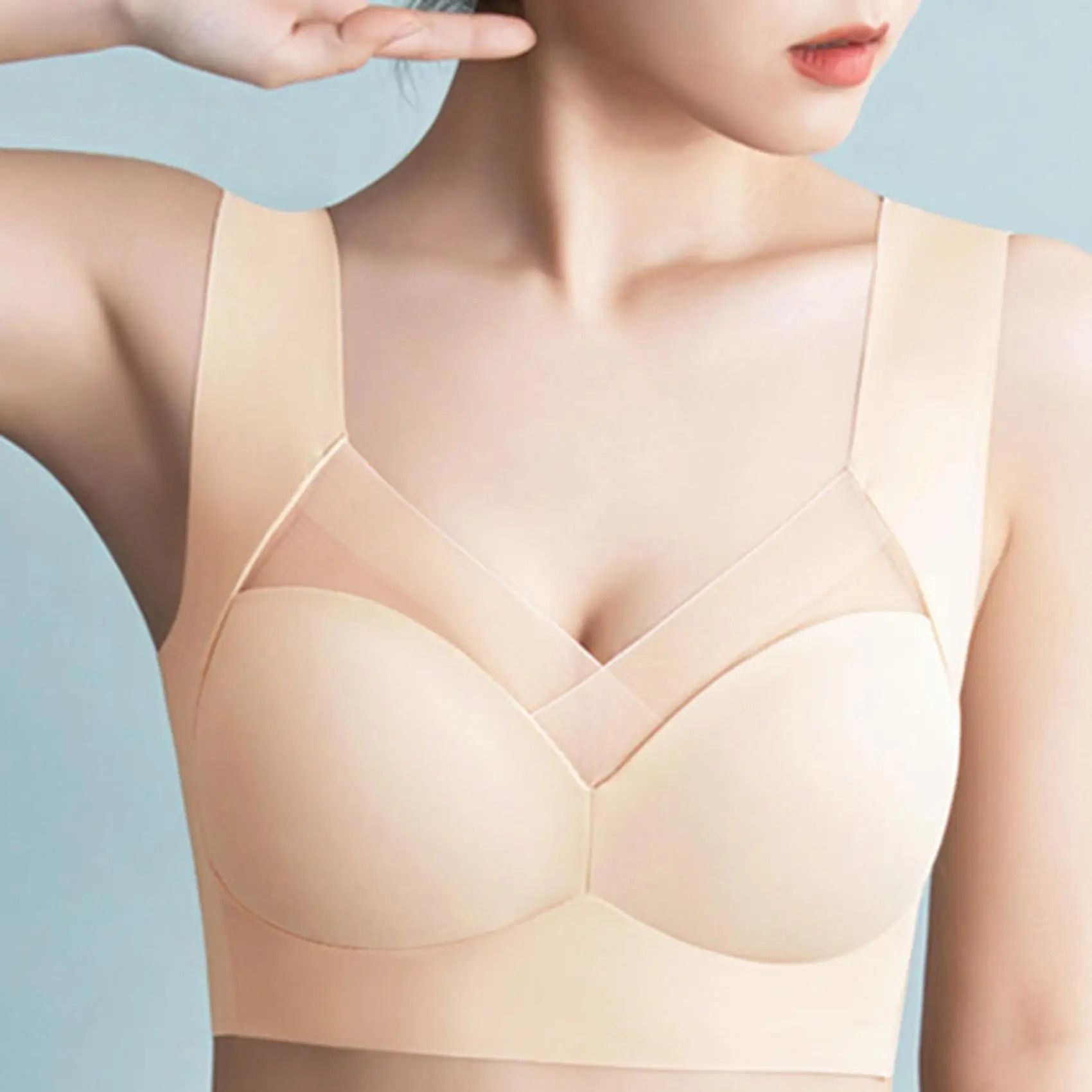 Seamless Wireless Sleep Bra with Comfortable Padded Support