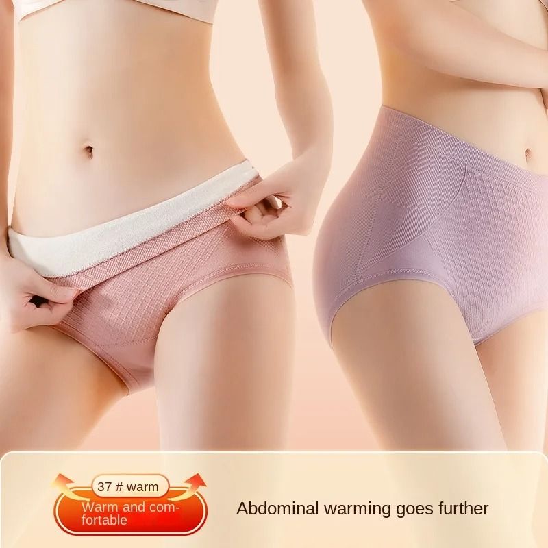 Womens High Waist Thermal Underwear Briefs for Winter Warmth and Comfort
