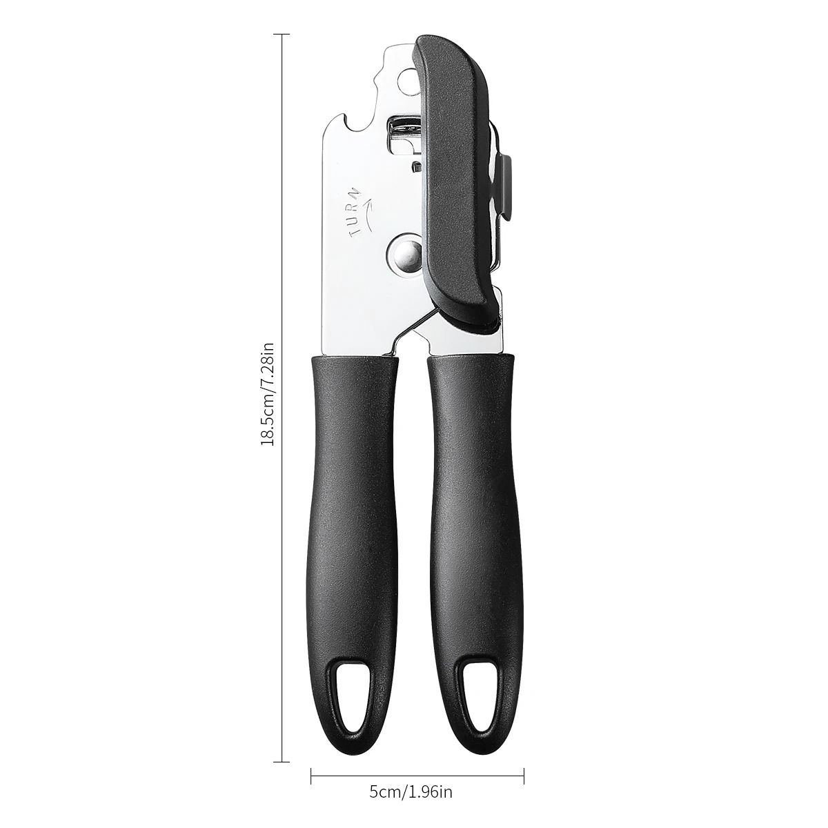 EasyGrip Stainless Steel Manual Can Opener with Ergonomic Handle