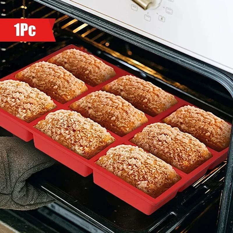 9 Grid Silicone Mini Loaf Baking Mold