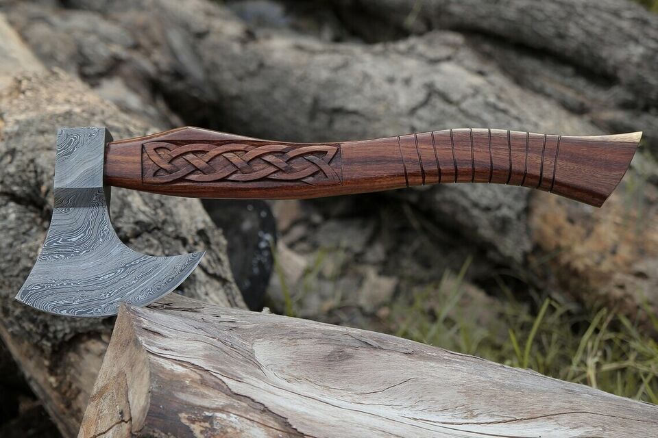 Axes Damascus steel handmade gift for him, anniversary gift, valentine gift