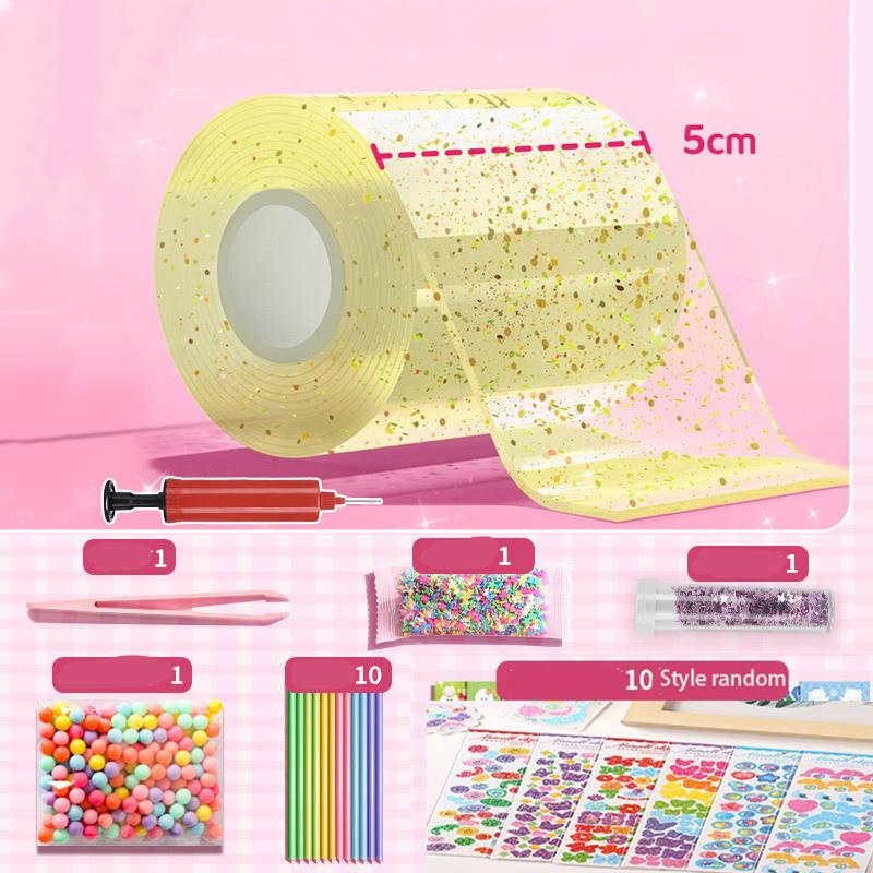 Double Sided Nano Glue Knead Music Tape Bubble Blowing Stickers Full Set of Nano Tape Decompression Toy