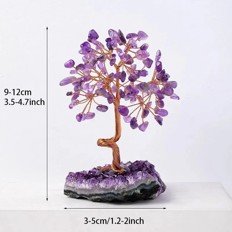 Natural Amethyst Crystal Healing Stone Tree