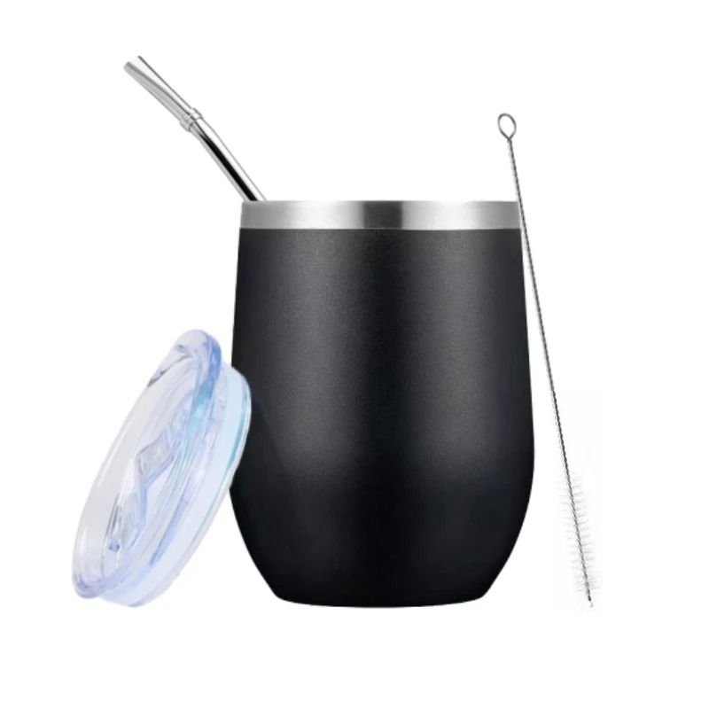 Double-Wall Stainless Steel Yerba Mate Gourd and Bombilla Set