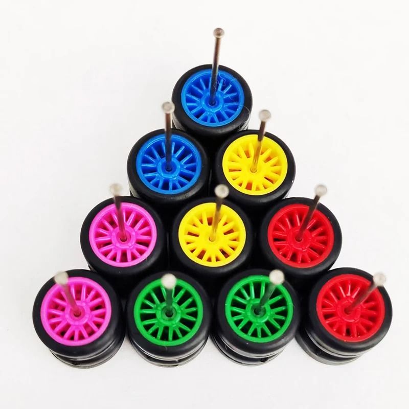 1/64 Scale Custom Alloy Wheels and Rubber Tires
