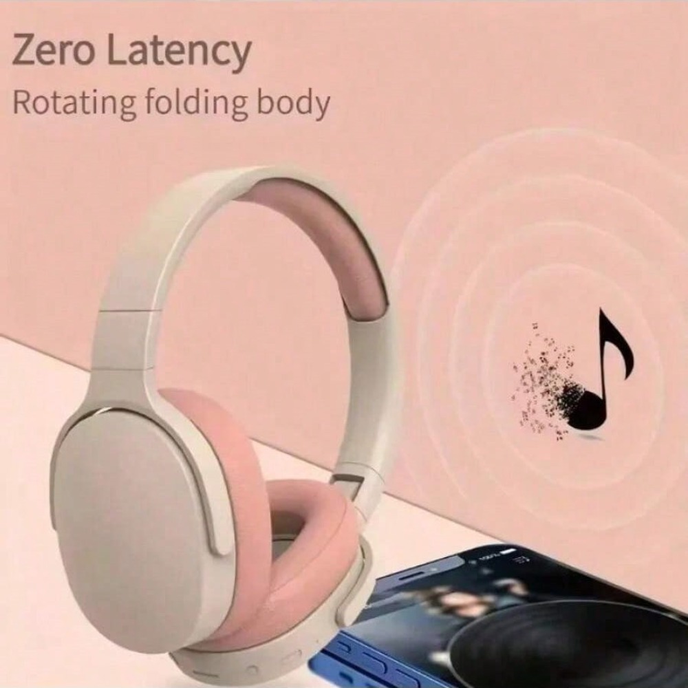 Deep Bass Bluetooth Over Ear Headphones with Mic and Long Battery Life